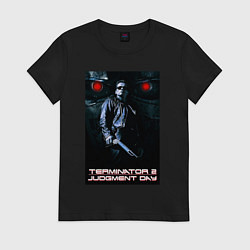 Футболка хлопковая женская Terminator JD, цвет: черный