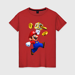 Футболка хлопковая женская Mario cash, цвет: красный