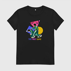 Футболка хлопковая женская The first game, цвет: черный