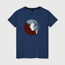 Футболка хлопковая женская Rei Ayanami EVA, цвет: тёмно-синий