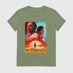 Футболка хлопковая женская FAR CRY 6 ФАР КРАЙ 6 ПОСТЕР, цвет: авокадо