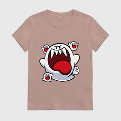 Футболка хлопковая женская Mario Bu, цвет: пыльно-розовый