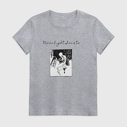 Футболка хлопковая женская Moonlight sonata, цвет: меланж