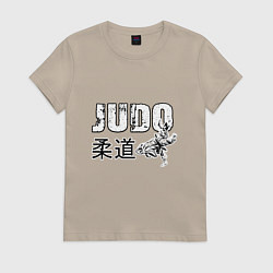 Футболка хлопковая женская Style Judo, цвет: миндальный