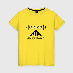 Футболка хлопковая женская HORIZON ZERO DAWN, цвет: желтый