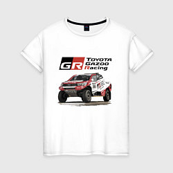 Футболка хлопковая женская Toyota Gazoo Racing Team, Finland Motorsport, цвет: белый