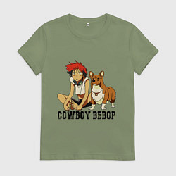 Футболка хлопковая женская Эйн & Эд, цвет: авокадо