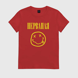 Футболка хлопковая женская Футба целая, не рванная, цвет: красный