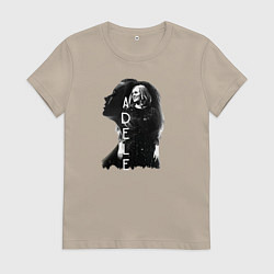 Футболка хлопковая женская Профиль Adele, цвет: миндальный