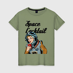 Женская футболка Космический коктейль