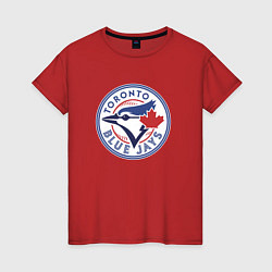 Футболка хлопковая женская Toronto Blue Jays, цвет: красный