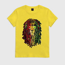 Футболка хлопковая женская Jam lioN, цвет: желтый