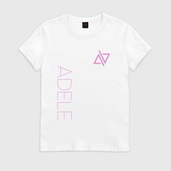 Футболка хлопковая женская Adele Logo, цвет: белый
