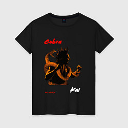 Футболка хлопковая женская Cobra Kai Art, цвет: черный