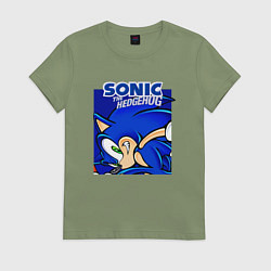 Футболка хлопковая женская Sonic Adventure Sonic, цвет: авокадо