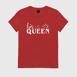 Футболка хлопковая женская His queen, цвет: красный