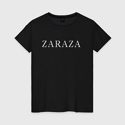 Футболка хлопковая женская She Zaraza, цвет: черный