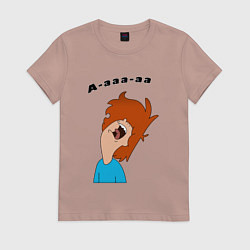 Футболка хлопковая женская Дунканвилль Нервный Дункан, цвет: пыльно-розовый