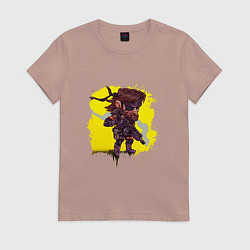 Футболка хлопковая женская Big Boss whith gun, цвет: пыльно-розовый