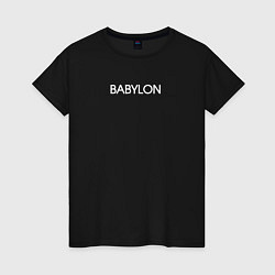 Футболка хлопковая женская Babylon - dark, цвет: черный