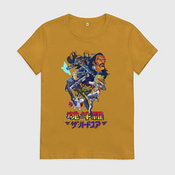 Футболка хлопковая женская Hard corps, цвет: горчичный