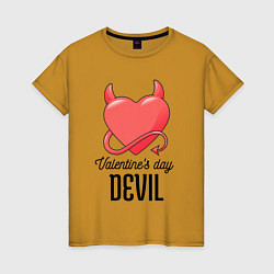 Женская футболка Valentines Day Devil