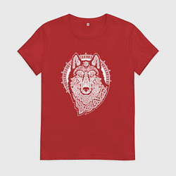 Футболка хлопковая женская Northern Wolf, цвет: красный