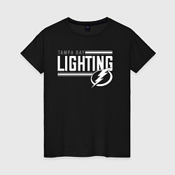 Футболка хлопковая женская TAMPA BAY LIGHTIN NHL ТАМПА БЭЙ НХЛ, цвет: черный