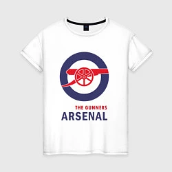 Футболка хлопковая женская Arsenal The Gunners, цвет: белый