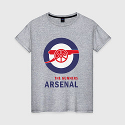 Футболка хлопковая женская Arsenal The Gunners, цвет: меланж