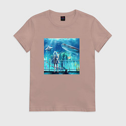 Футболка хлопковая женская SQWORE EVE, цвет: пыльно-розовый