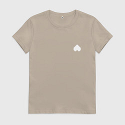 Футболка хлопковая женская Душа Монстра, цвет: миндальный