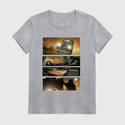 Футболка хлопковая женская Comics Jeepers Creepers, цвет: меланж