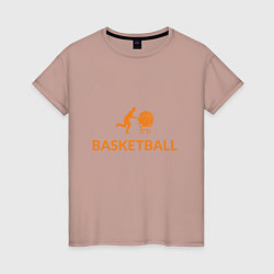 Футболка хлопковая женская Buy Basketball, цвет: пыльно-розовый