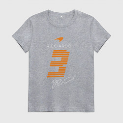 Футболка хлопковая женская Ландо Норрис 4 формула, цвет: меланж