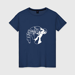 Футболка хлопковая женская Античная Сейлор Мун, цвет: тёмно-синий