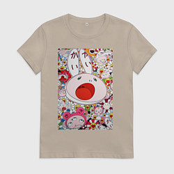 Футболка хлопковая женская Еars ТМ, цвет: миндальный