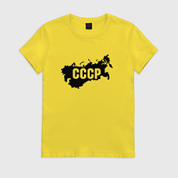 Футболка хлопковая женская CCCРграницы, цвет: желтый