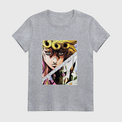 Футболка хлопковая женская Джорно Джованна из ДжоДжо, цвет: меланж