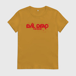 Футболка хлопковая женская Logo Evil Dead: The Game, цвет: горчичный