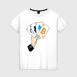 Женская футболка Криптовалютные карты
