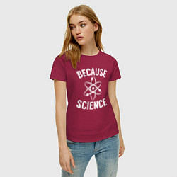 Футболка хлопковая женская Atomic Heart: Because Science, цвет: маджента — фото 2