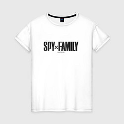 Футболка хлопковая женская Spy x Family Logo, цвет: белый