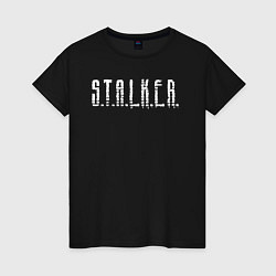 Футболка хлопковая женская S T A L K E R - Logo, цвет: черный