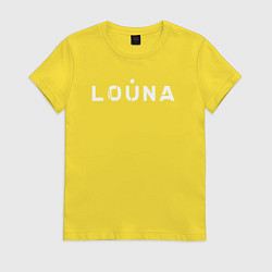 Футболка хлопковая женская Лоуна louna 1984, цвет: желтый
