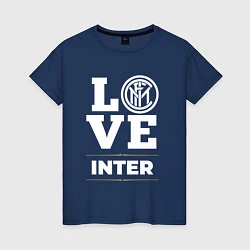 Футболка хлопковая женская Inter Love Classic, цвет: тёмно-синий