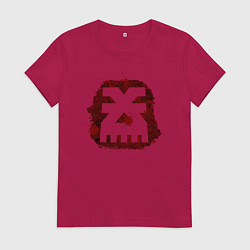 Футболка хлопковая женская Знак Кхорна пятно, цвет: маджента