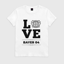 Футболка хлопковая женская Bayer 04 Love Классика, цвет: белый