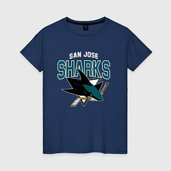 Футболка хлопковая женская SAN JOSE SHARKS NHL, цвет: тёмно-синий