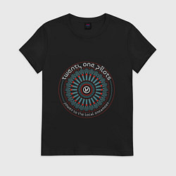 Футболка хлопковая женская TWENTY ONE PILOTS POWER TO THE LOCAL DREAMER, цвет: черный